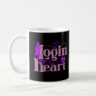 Caneca De Café Login em Meu Coração: Design Romântico e Reproduti