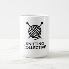 Caneca De Café Logo Knitting Collective Pelote de Laine