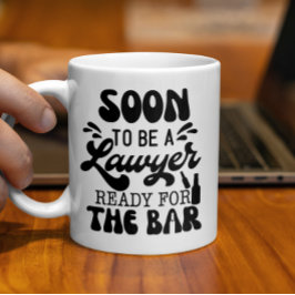 Caneca De Café Logo Ser Advogado Pronto Para A Faculdade De Direi