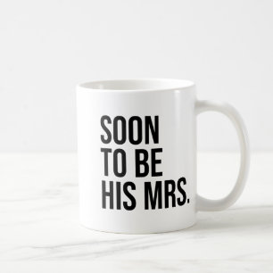 Caneca De Café Logo Será Sua Sra Futuro Esposa Noiva