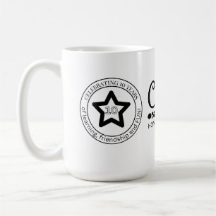 Caneca De Café logotipo 10 anos