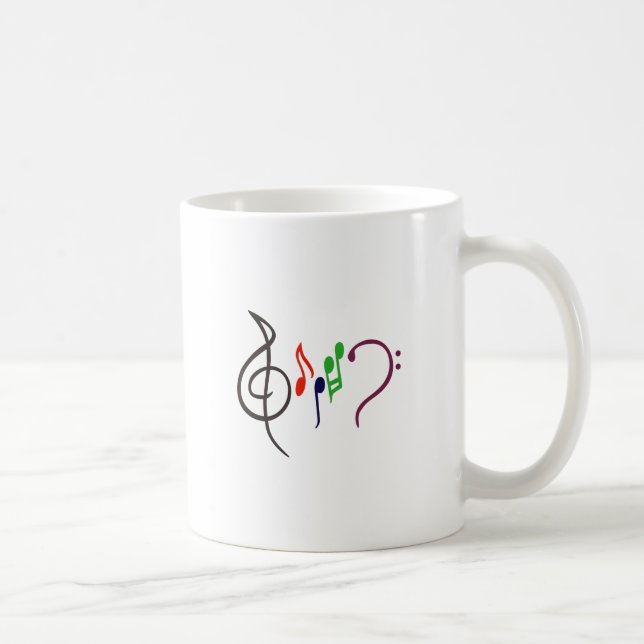 Caneca De Café Logotipo abstrato da música (Direita)