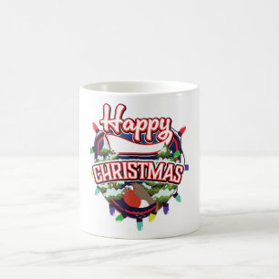 Caneca De Café Logotipo animado de Natal feliz