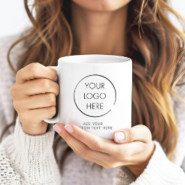 Caneca De Café Logotipo Básico Personalizado, Negócios ou Marketi