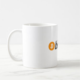 Caneca De Café Logotipo Bitcurrency grande com símbolo laranja de