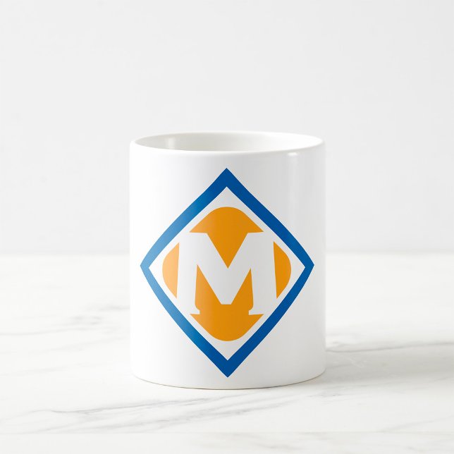 Caneca De Café Logotipo Bold Retro Metro M Emblema de Trânsito Ur (Criador carregado)