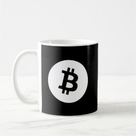 Caneca De Café Logotipo branco do felpudo Express® Bitmoney
