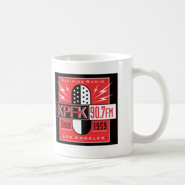 Caneca De Café Logotipo clássico KPFK 11.oz (Direita)