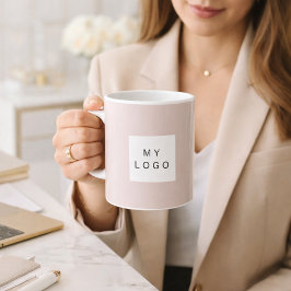 Caneca De Café Logotipo comercial bege