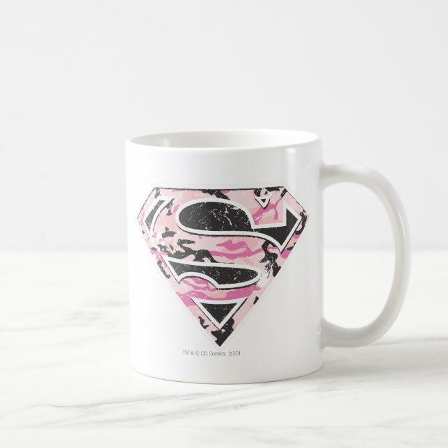 Caneca De Café Logotipo da Camouflage da Supergirl (Direita)
