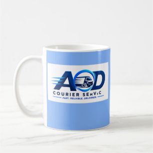 Caneca De Café Logotipo da Empresa Azul Claro