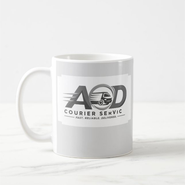 Caneca De Café Logotipo da Empresa Cinza (Esquerda)