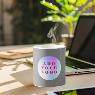 Caneca De Café logotipo da empresa cinza