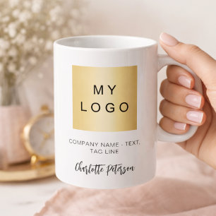 Caneca De Café logotipo da empresa cor da marca personalizada nom