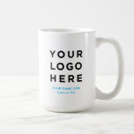 Caneca De Café Logotipo da empresa de nome personalizado de Mug p<br><div class="desc">Personalize facilmente esta grande Marca de logotipo da empresa com nomes personalizados de Funcionarios grande de 15 oz. Reduza o custo das xícaras descartáveis e dê aos funcionários sua própria caneca reutilizável e amiga do ambiente. Personalize esta caneca com o nome do funcionário, o título, o logotipo da sua própria...</div>