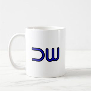 Caneca De Café Logotipo da Empresa DW DEK-WORX Azul