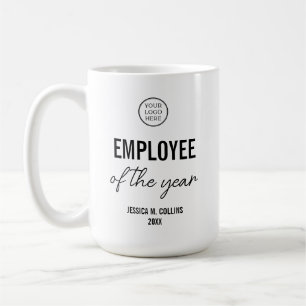 Caneca De Café Logotipo da Empresa Prêmio de Funcionário do Ano C