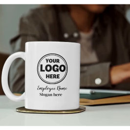 Caneca De Café Logotipo da empresa Slogan de nome de Mug para fun