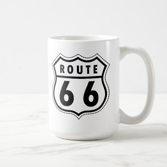 Caneca De Café Logotipo da estrada da rota 66 (Direita)
