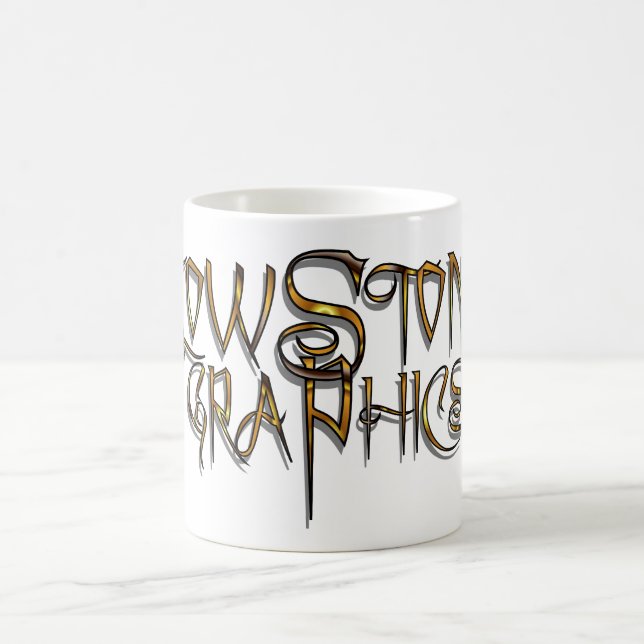 Caneca De Café Logotipo da Flowstone Graphics (Centro)