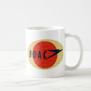 Caneca De Café Logotipo da linha aérea do vintage BOAC