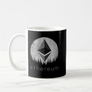 Caneca De Café Logotipo da Lua de Moa do Éteum Crypto Token Hodl