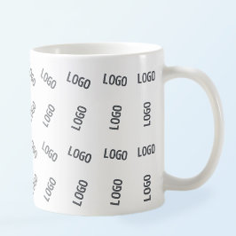 Caneca De Café Logotipo da sua empresa | Design de padrão de logo