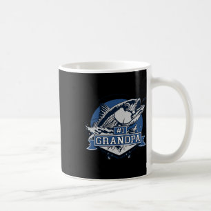 Caneca De Café Logotipo de Avô Pescador Número 1 da Moda