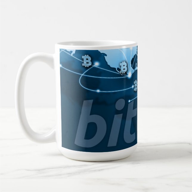 Caneca De Café Logotipo de Bitmoeda (Esquerda)