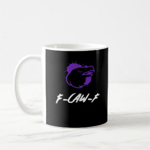 Caneca De Café Logotipo de Corvo Engraçado F-Caw-F – Caws Para At