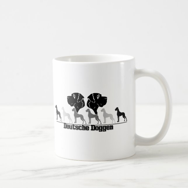 Caneca De Café Logotipo de Dogue Preto Cinza (Direita)