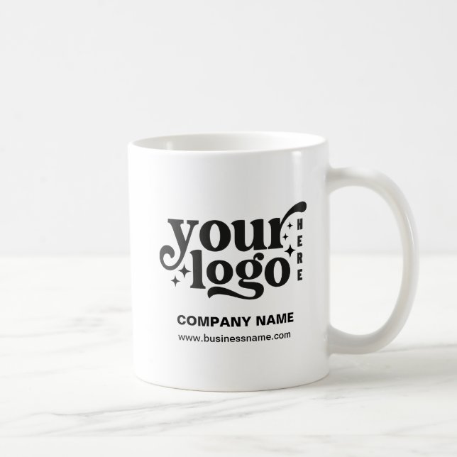 Caneca De Café Logotipo de empresa personalizado (Direita)