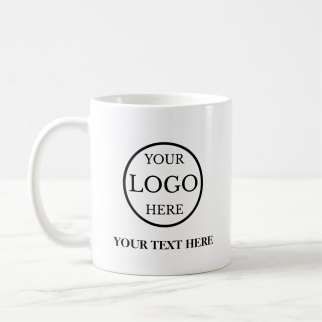 Caneca De Café Logotipo de empresa personalizado (Esquerda)