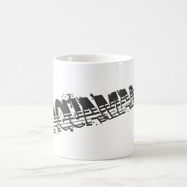 Caneca De Café Logotipo de faixa de inclinação aquática (Centro)