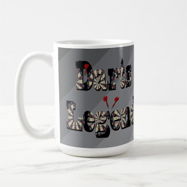 Caneca De Café Logotipo de Legenda Darts, (Esquerda)