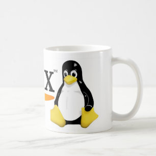 Caneca De Café Logotipo de Linux com produtos de Tux