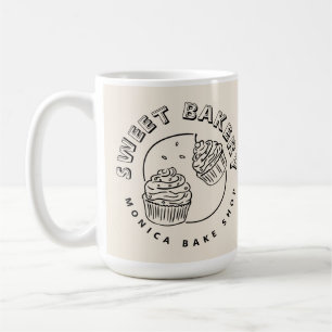 Caneca De Café Logotipo de Padaria Doce Vintage