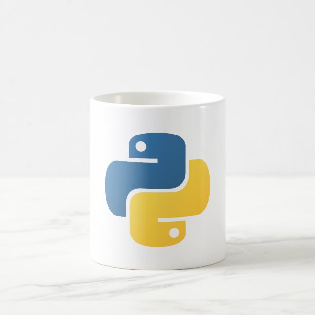 Caneca De Café logotipo de programação python (Centro)