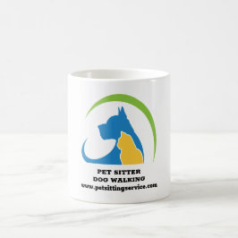 Caneca De Café Logotipo de serviço para animais de companhia que