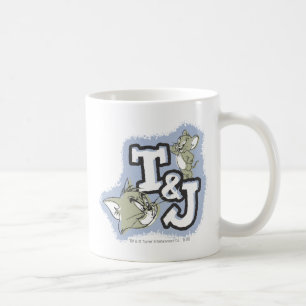 Caneca De Café Logotipo de Tom e de Jerry T&J
