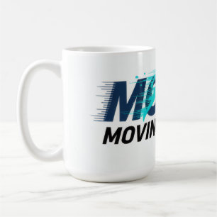 Caneca De Café Logotipo dinâmico com silhueta de corredor e texto