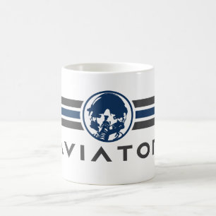 Caneca De Café Logotipo do Aviator com o Programa de Piloto de Co