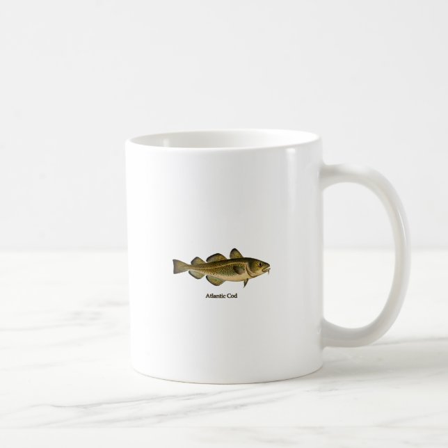 Caneca De Café Logotipo do bacalhau atlântico (Direita)