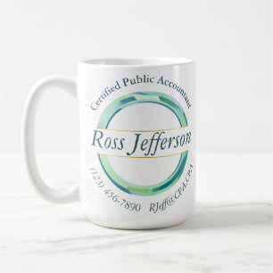 Caneca De Café Logotipo do círculo azul