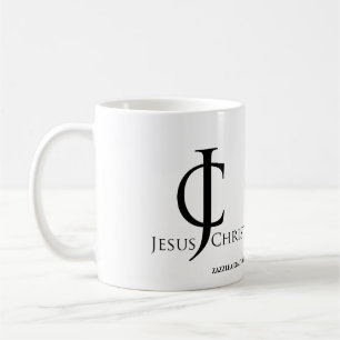 Caneca De Café Logotipo do Cristo JC Jesus Personalize-o