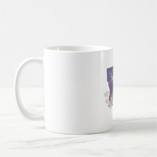 Caneca De Café logotipo do estado da flor de magnólia da Louisian