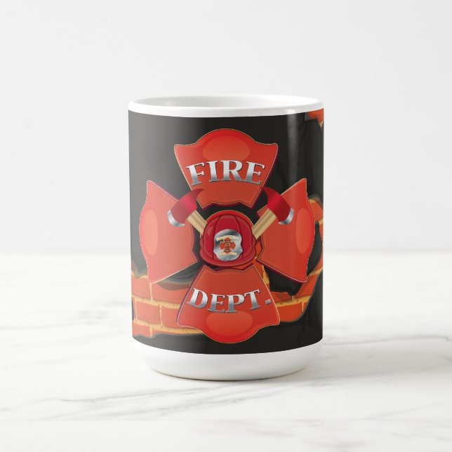 Caneca De Café Logotipo do Fire Dept (Centro)