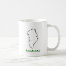 Caneca De Café Logotipo do mapa de Greenland