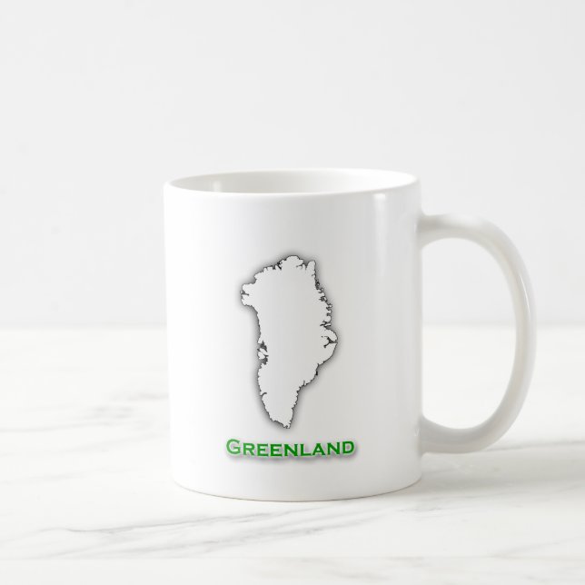 Caneca De Café Logotipo do mapa de Greenland (Direita)