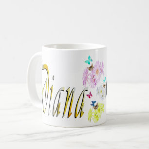 Caneca De Café Logotipo do nome das raparigas Diana, 